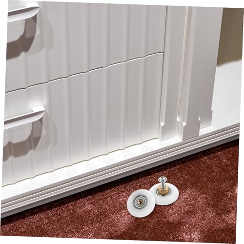 Ruedas para puertas correderas de ducha con ejes de cobre juego de 4 rodillos grandes planos 7