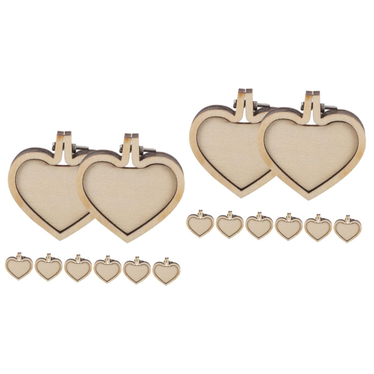 SHINEOFI 4 Juegos Mini Colgante Bordado Anillos Aros De Bordado Para Decorar Mini Aro De Punto De Cruz Elaboración De Colgantes Bordados Marcos De Punto De Cruz De Madera 8 Uds * 4