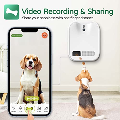 CENGCEN Pet Monitoring Camera Dog Treat Dispenser Two-Way Audio HD WiFi Dog Camera with 130° View, Remote Tossing App… - Image 6