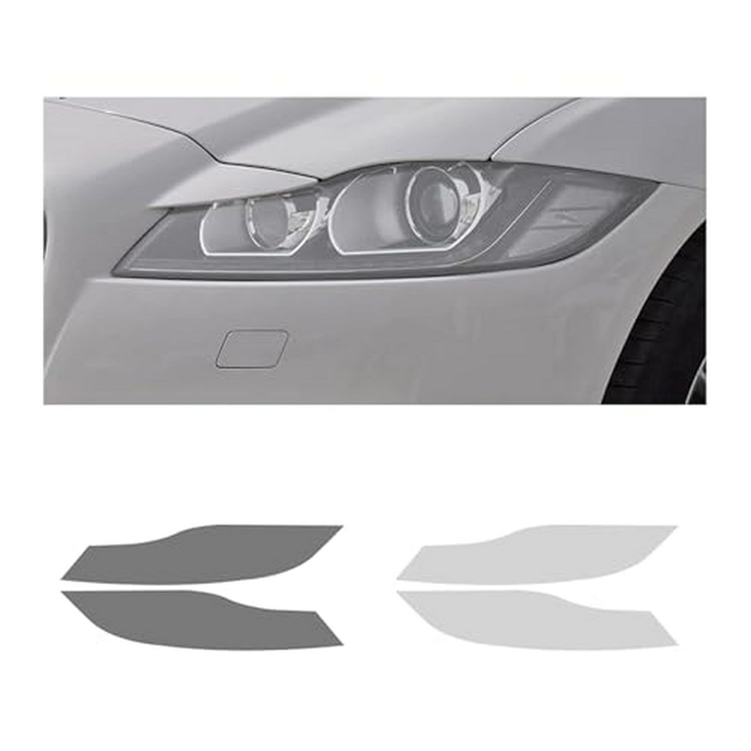 Film de protection phare Jaguar XF anti-rayures TPU noir fumé