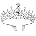 Produktbild WolinTek Prinzessin Diadem Hochzeit Tiara Strass Barocke Königin Krone Kristall Haarband Krone Tiara für Hochzeit, Festzüge, Party Dekoration