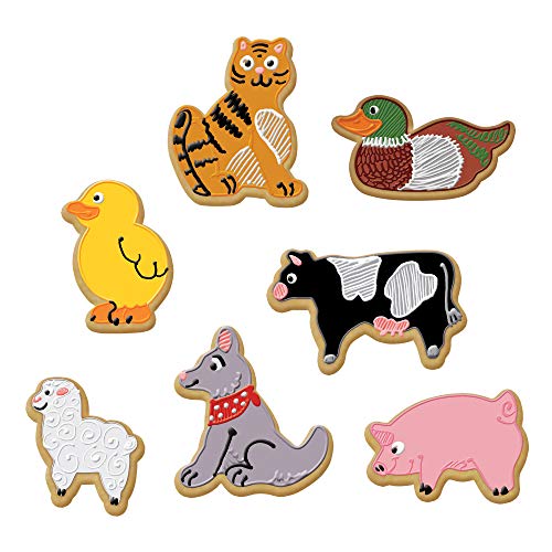 Fox Run Farm Animal Cookie Cutters, 1 X 3.5 X 3.5 Inches, Metallic #TOP3