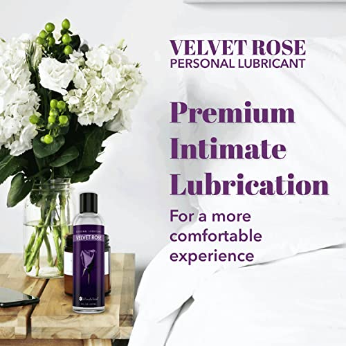 Velvet Rose Intimate Lubricant Vaginal Moisturizer 8Oz - Personal Lubricant Water Based Lube For Women Pleasure & Couples #TOP5
