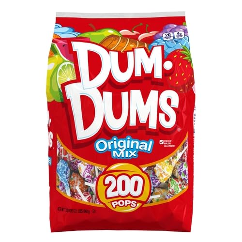 DUM DUMS Lollipops, Variety Flavor Mix, 200 Count Bag
