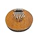 Kalimba Thumb Piano Mbira- 7 keys - Tunable - Coconut Shell - by Bethlehem Gifts TM (Brown Carved)