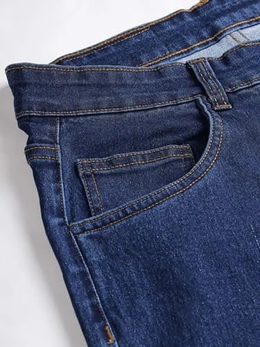 Image of KOTTY Women's Solid|Fit and Flared Fitting|Ankle Leg Style|High Rise|Stechable|Casual Jeans