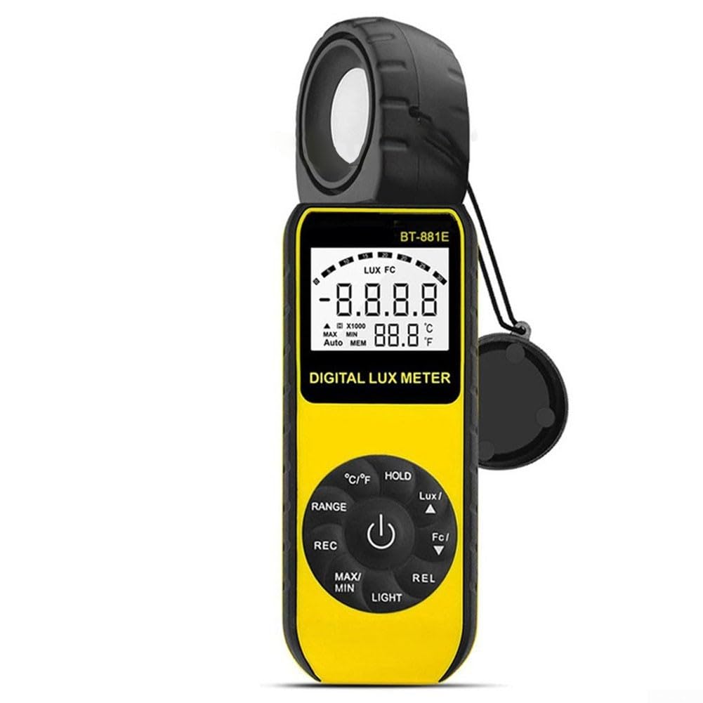 Medidor de luz profesional digital Luxmeter 0.01 a 300k Lux con memoria de datos para uso en jardín