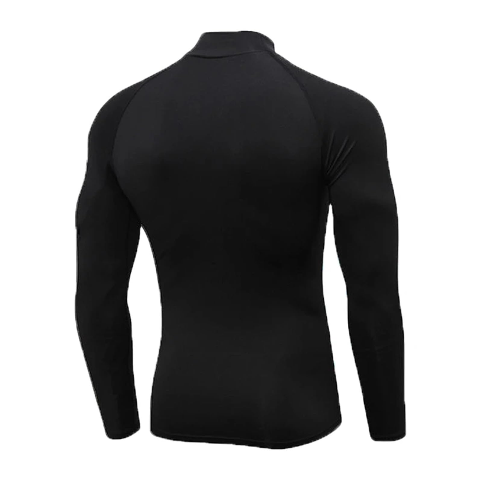 T-Shirt Manche Longue Homme Hommes Sport Chemise Sèche Musculation Course Chemise À Manches Longues Haut De Compression Gymnase T-Shirt Hommes Fitness Serré(Black,XL)
