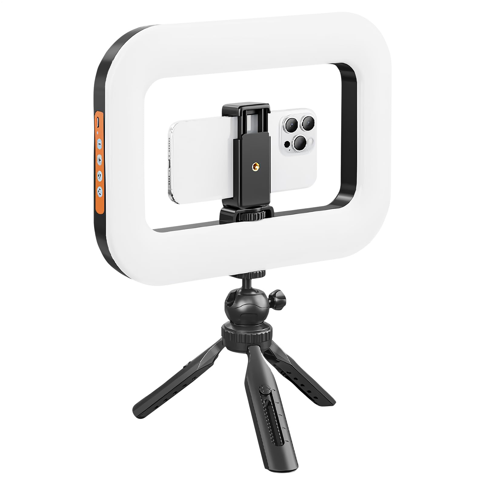 Selfie Stick Treppiede Con Luce Supporto Leggero Con Montatura A Treppiede | Ring Light Ricaricabile Con Treppiede Da Selfie Streaming Registrazione Video Trucco Fotografia Viaggio Vlogging Lavoro