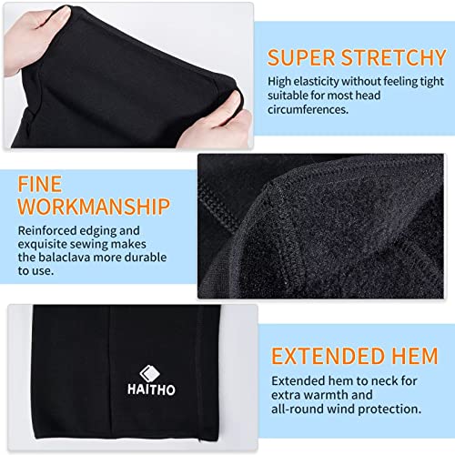 Kids Balaclava Ski Mask 2 Pack, Winter Hat Face Cover Neck Warmer for 3-8 Toddler Children Boys Girls, Windproof Full Face Masks Under Helmet for Cold Weather Skiing, Football, Cycling(Green&Navy)4