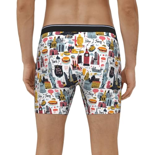 Mens Underwear, New York City Street Scene Print Boxers for Men, Soft Moisture-Wicking Breathable Boxer Briefs 6