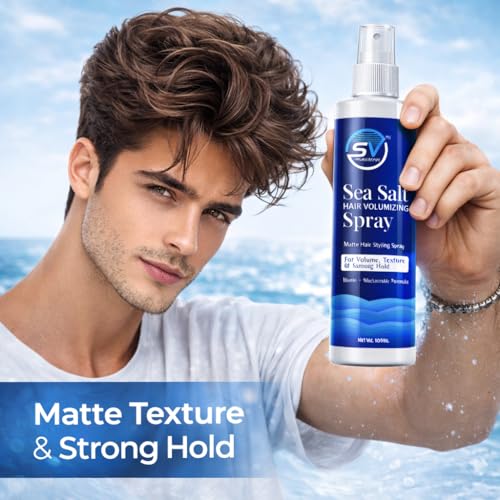 Image of Hair Volumizing Texture Sea Salt Spray 100ml | Strong Hold & Matte Finish | Derma Tested | Enriched with Niacinamide & Biotin | Hair Setting Spray for Men & Women