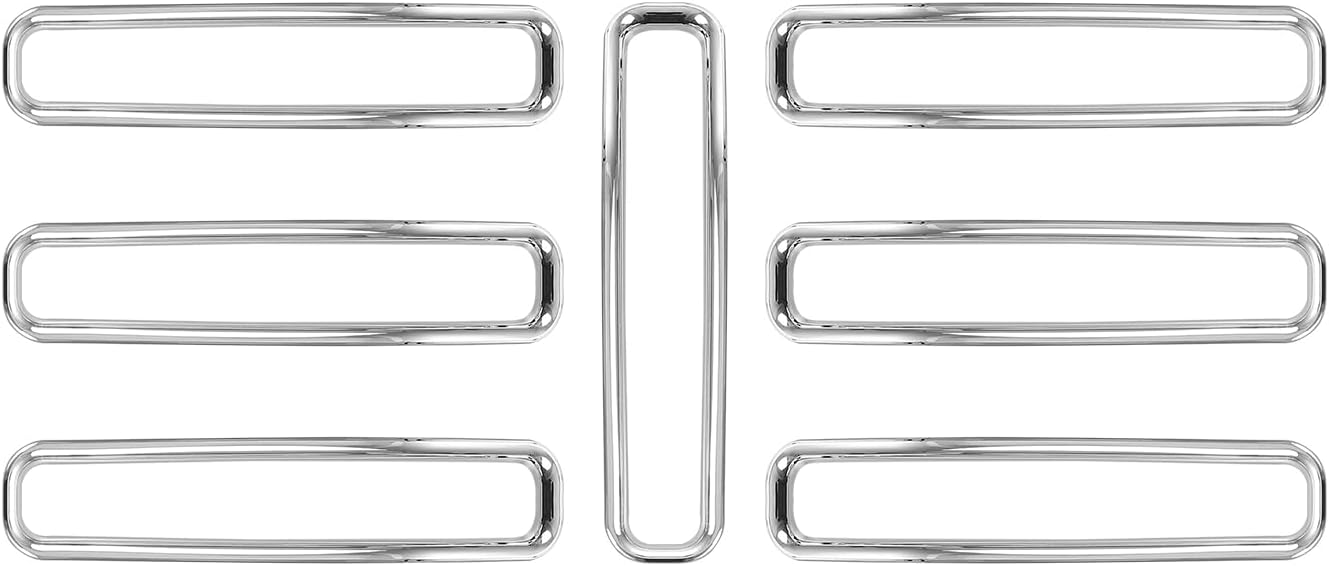 Front Grill Inserts for Jeep Wrangler TJ 1997-2006 (Chrome)