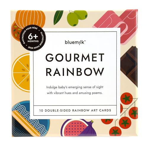 Image of Chunky Deli Gourmet Rainbow Art Cards Sensory Learning Toy Exploring Poems Color and Fancy Snack Food Facts Baby Speech Development Preschool Games Teacher Must Haves Baby 6-12 Months Toddler 1-4 Years