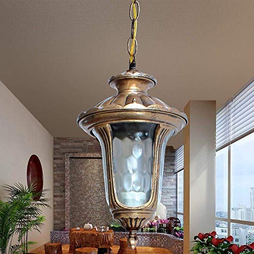 Preisvergleich Produktbild LI Xiang Aluminium-Druckguss Deckenleuchte-Wasserdichtes IP55 Deckenleuchten Regenschutz Dekorative E27 Garten Landschaft Anhänger Beleuchtung (Größe: Durchmesser: 18 cm) (Size : Diameter: 23cm)