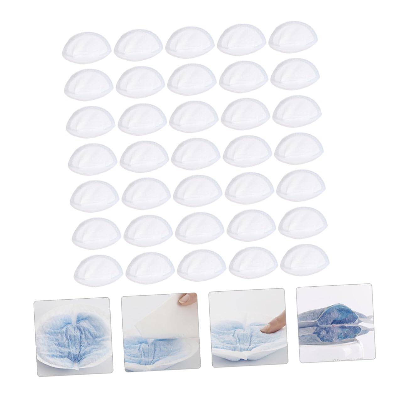 Milisten 100pcs Breast Pads Covers Lactation for Breastfeeding Haves Reusable Relief Milk Breastfeeding Pads Breast Cushion Breastfeeding Nursing Pad Nursing Mat White Non-Woven Fabric