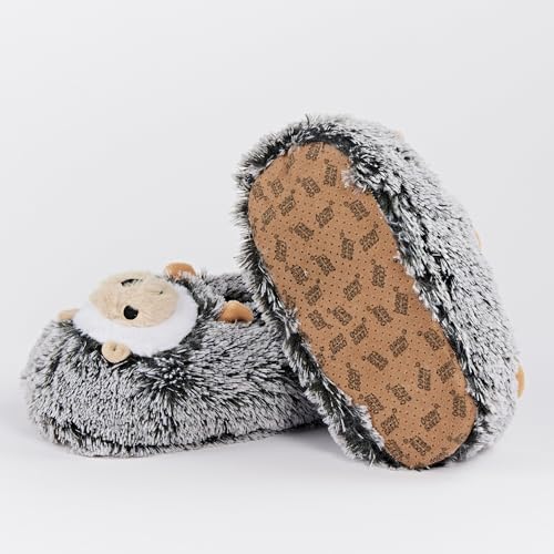 Image of Women's Animal Plush Slippers, Cute Cozy Fuzzy House Shoes Non-Slip Sole