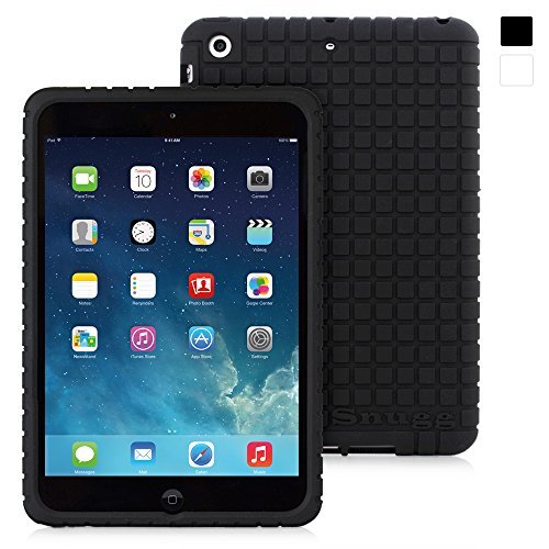 Snugg iPad Mini 1 and Mini 2 Case, Black Silicone Case [Non-Slip Material] Protective Rubber Back Case Cover Apple iPad Mini 1 and Mini 2