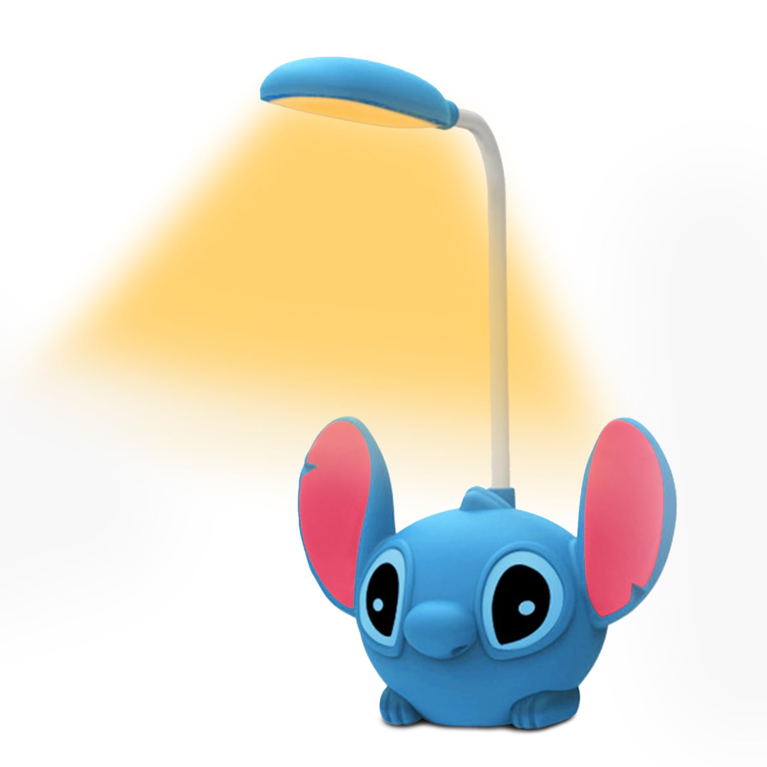 G-Ahora Desk Lamp for Home Office Includes Pencil Sharpener Super Bright Small Desk Lamp with USB Charging Port LED Desk Light Study Lamp Bedside Reading Lights Gift for Girl(SDZ-Blue)