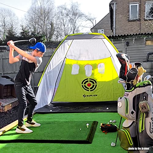 SAPLIZE-Red-de-Golpe-de-Golf-con-Alfombrilla-de-Golpe-Red-de-practica-de-Golf-de-Alto-Impacto-de-10-x-7-pies