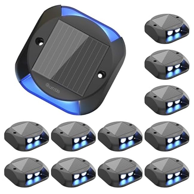 Quntis Solar Deck Lights Dock Lights Blue LED