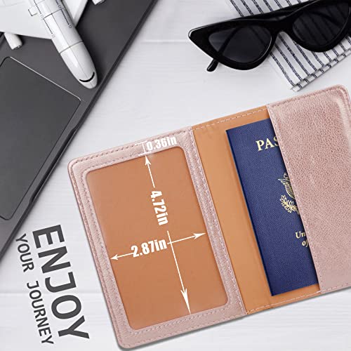 Image of TIGARI Passport Holder for Travel Women Men, Valentines Day Gifts PU Leather Wallet Cover Case Sleeve, Waterproof Protected Document Organizer, Vacation Plane Cruise Travel Essentials