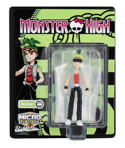 Worlds Smallest Monster High Micro Figura Série 2 – Minifigura colecionável Deuce Gorgon com estojo de exibição e suporte