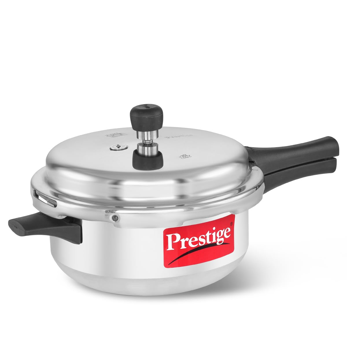 Prestige Popular Plus Induction Base Junior Deep Pan, Aluminium Outer Lid Pressure Cooker, 4.0 litres, Silver