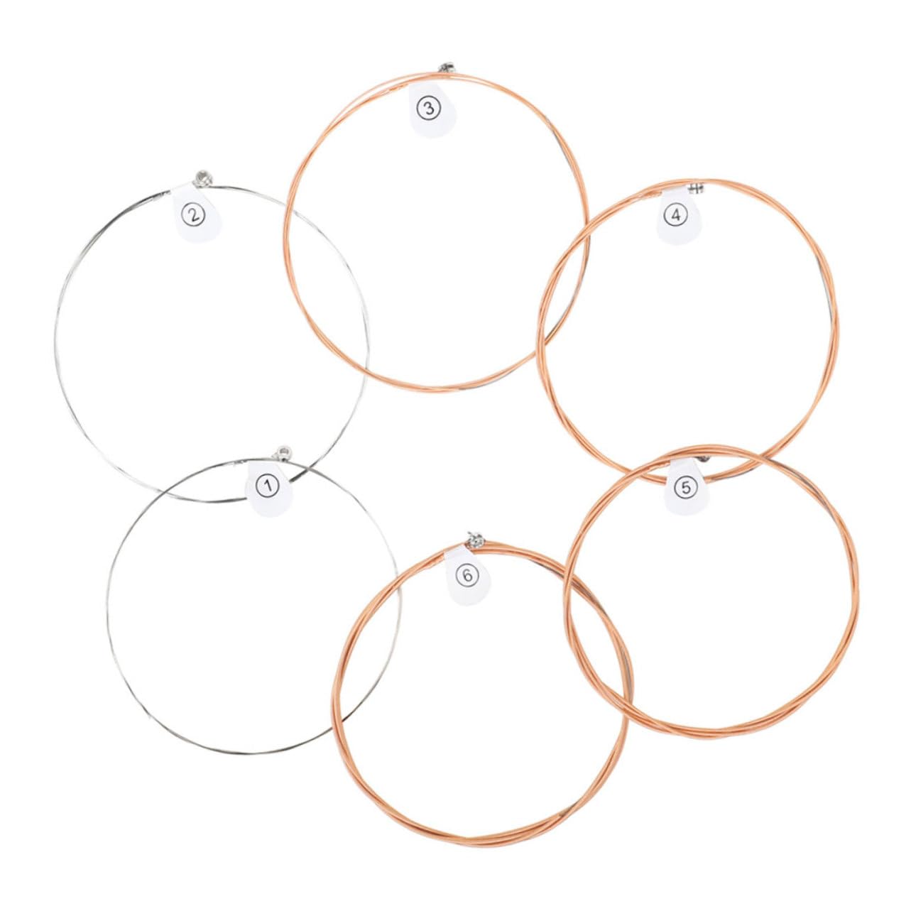 Toddmomy Folk Guitar String Replacement Set 6pcs Metal Guitar Strings Easy Replacement Rich Resonance Comfortable Sound
