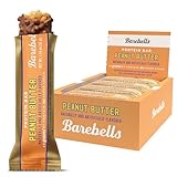 Barebells Protein Bars Peanut Butter - 12 Count, 20g High Protein Treats - Chocolate Nutrition Bar with 1g Total Sugars - On-The-Go Breakfast or Post-Workout Snack