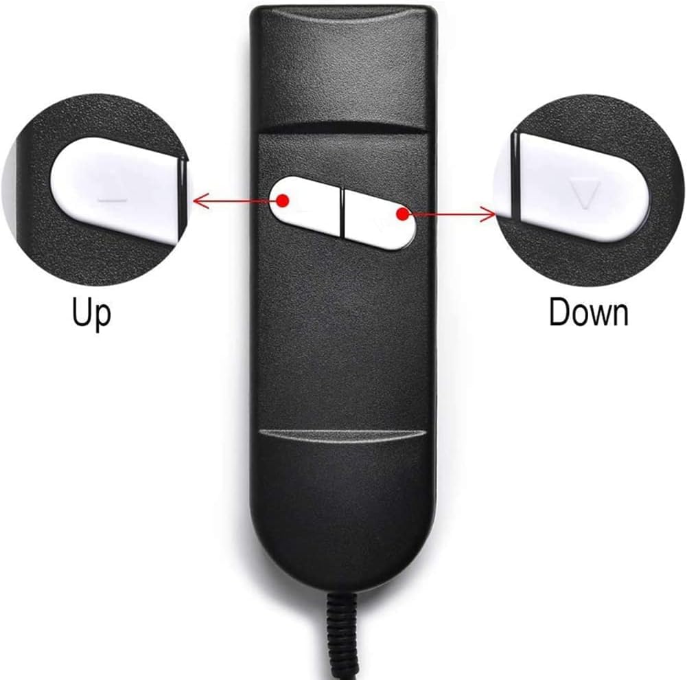 Tyenaza Mando Sillon Relax, Control Manual de ABS Reclinable Eléctrico de 5 Pines, con 2 Botones y Alambre de Resorte, Sofa Eléctrica Controlador para Sofa de Silla de Masaje, Sillóns Reclinabl
