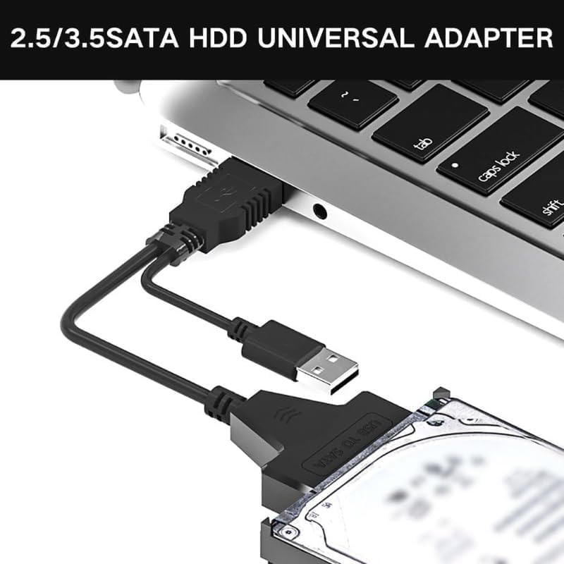 Image of SANCY USB 3.0 to SATA Adapter Cable, 0.3m, 3A Fast Charging, Pure Copper with DC Port, PVC Jacket for Data Transfer & Charging