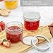 JoyJolt 8 Oz Mason Jars With Lids, Labels and Measures! 6-Pack Wide Mouth Mason Jars, Glass Jar with Lid and Band. Airtight Canning Jars, Overnight Oats Jars, Salad Jars, Sourdough Starter Jar