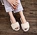 JOJOCOSY Rabbit Model Lady’s Comfortable Fuzzy Memory Foam Scuff Women’s Fashion Plush Peep-Toe Relaxing Indoor Slippers (White, Small)