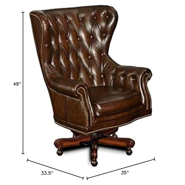 23 traditional leather wood office chair in mahogany  urban country home decor