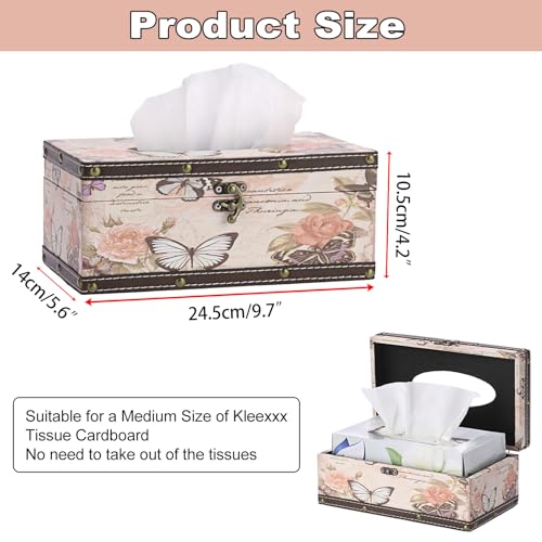 Boîte à mouchoirs rétro avec papillon pour décorer une table basse de salon - 4