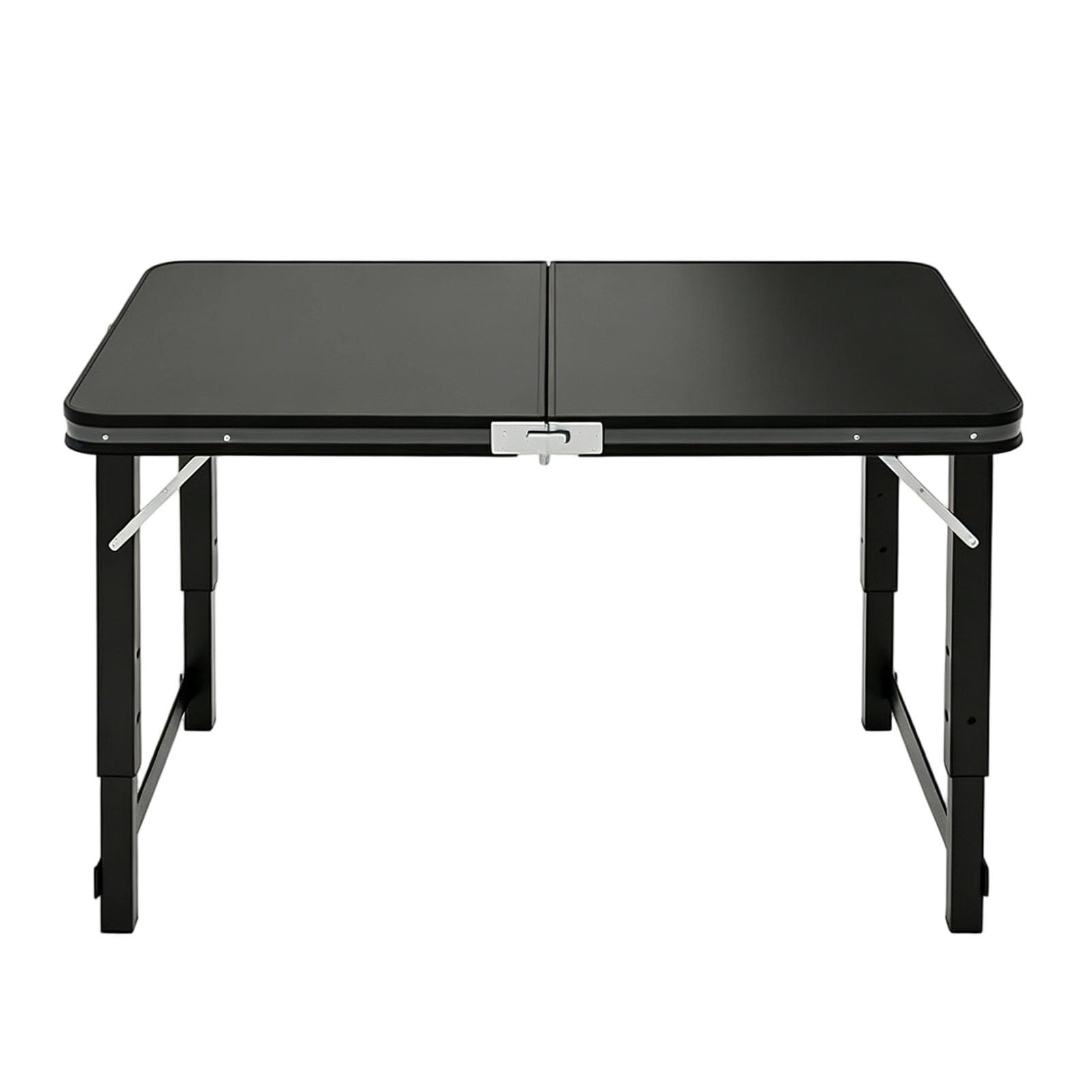 Tavolo pieghevole da campeggio, portatile, regolabile, da picnic, in alluminio, rettangolare, per giardino e cucina, ideale per barbecue e attività all'aperto