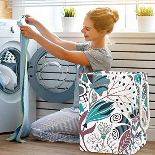 Panier à linge imperméable à fleurs grand format pour rangement maison - 7