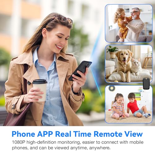 QENULORT 128GB Mini Camera, 1080P, AI Motion Detection, WiFi Remote View, Night Vision, Portable HD Security Recorder for Home, Office, Pets - Image 4