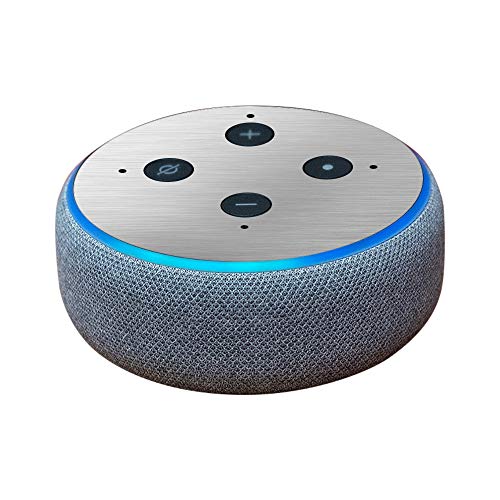 MightySkins Skin Compatible with Amazon Echo Dot (3rd Gen) - Cold Steel | Protective, Durable, and Unique Vinyl Decal wrap Cover | Easy to Apply, Remove, and Change Styles | Made in The USA