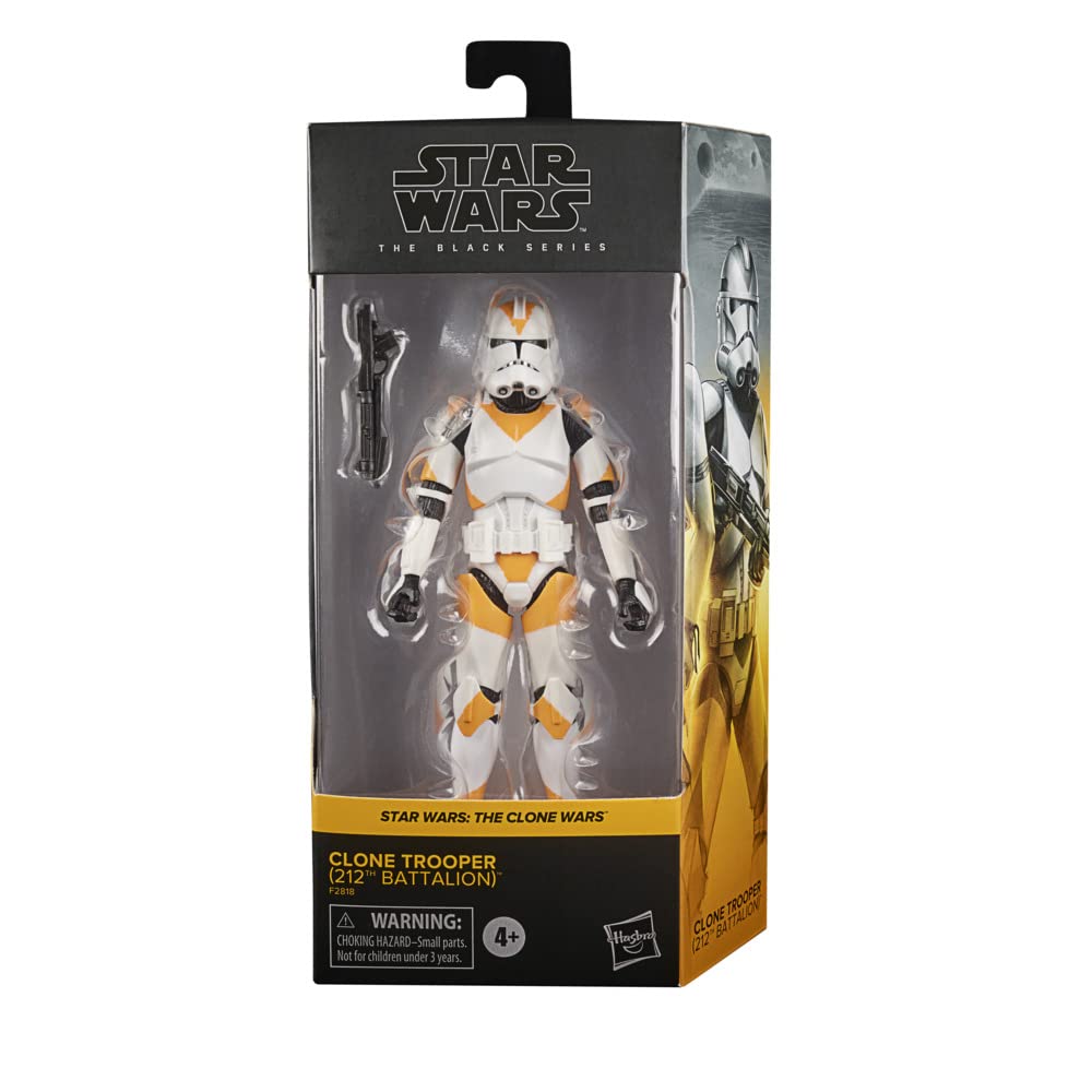 Star Wars The Black Series Clone Trooper (212th Battalion) Zabawka w skali 15 cm Wojny klonów Figurka kolekcjonerska, dzieci w wieku od 4 lat