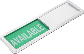Silver Office Door Status Display Sign Slider with Reserved Indicators Bright Color Privacy Indicator for Meeting Conference Hotel Hospital Easy Install Without Tools and Visible