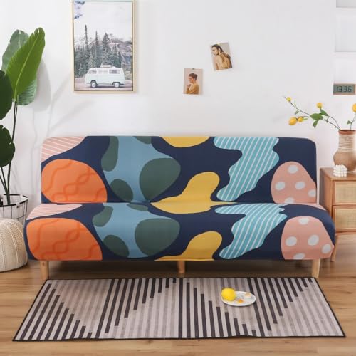 OKJK Housse clic clac à Motifs imprimés,Housse de canapé Pliante Extensible,Tissu Doux et Confortable pour canapé de Salon,pour Les familles avec Animaux...