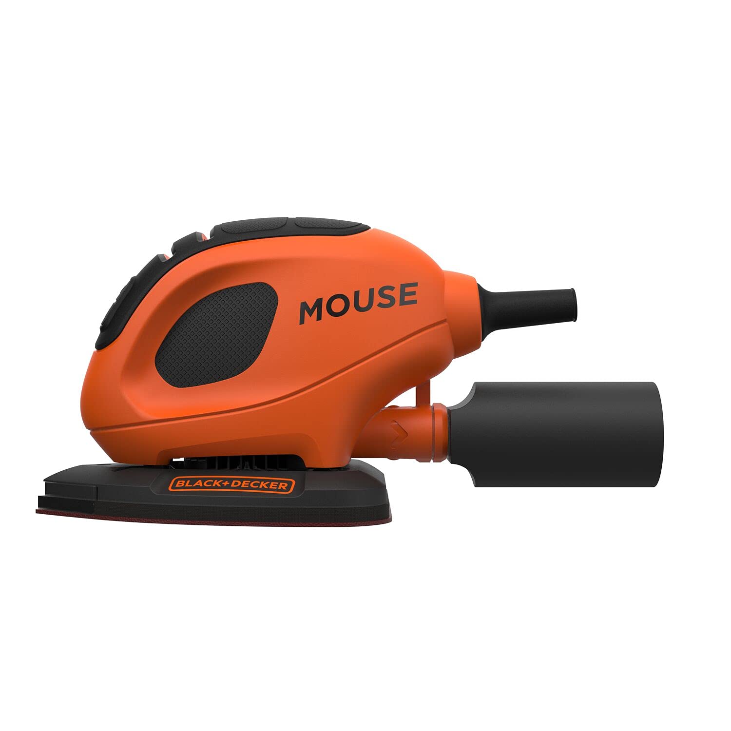 BLACK+DECKER bew230 K – Lijadora Triangular Mouse (55 W, placa lijadora 133 x 95 mm, con aspiradora adaptador, para lijar/pulir, diseño de agarre ergonómico, sistema de fijado)