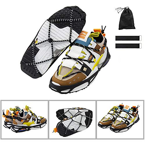 CAKKA Crampons, Portable Walk Traction Ice Cleats - Non Slip, Break Resistant, Easy