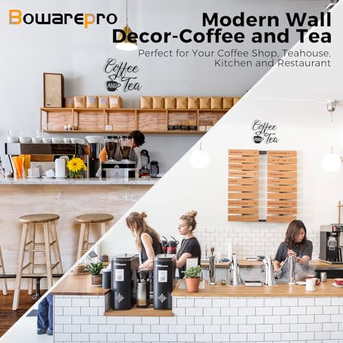 Contemporary Metal Coffee and Tea Bar Sign Wall Art, Coffee Mugs Sign Wall Hanging Decor, Coffee and Tea Silhouette Ornament for Café, Teahouse, Kitchen, Restaurant Decor - Image 6