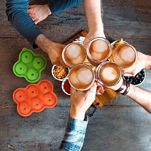 BONTHEE IJsblokjesvorm rond siliconen ijsblokjesschaal bal ijsblokjesvorm met deksel 10 grote ijsballen voor whisky… - Afbeelding 8