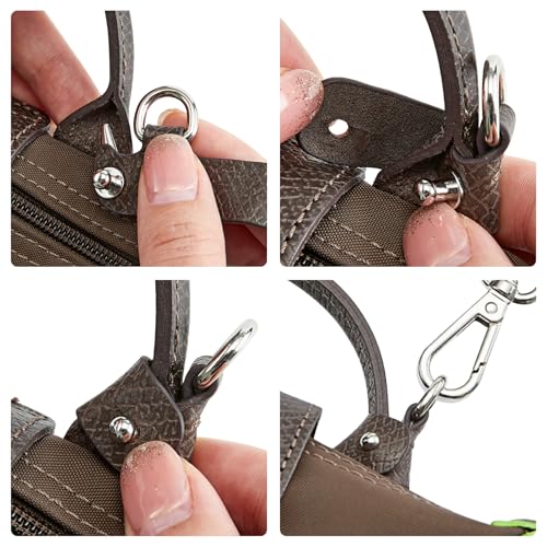 Image of Bag Leather Strap Replacement Crossbody Shoulder Purse Straps for xs MINI Pouch, No Damage Conversion Kits Accessories Terra color(MINI-Terra-Silver hardware)