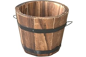 Operitacx Brown Bucket: Rustic Charm for Your Garden