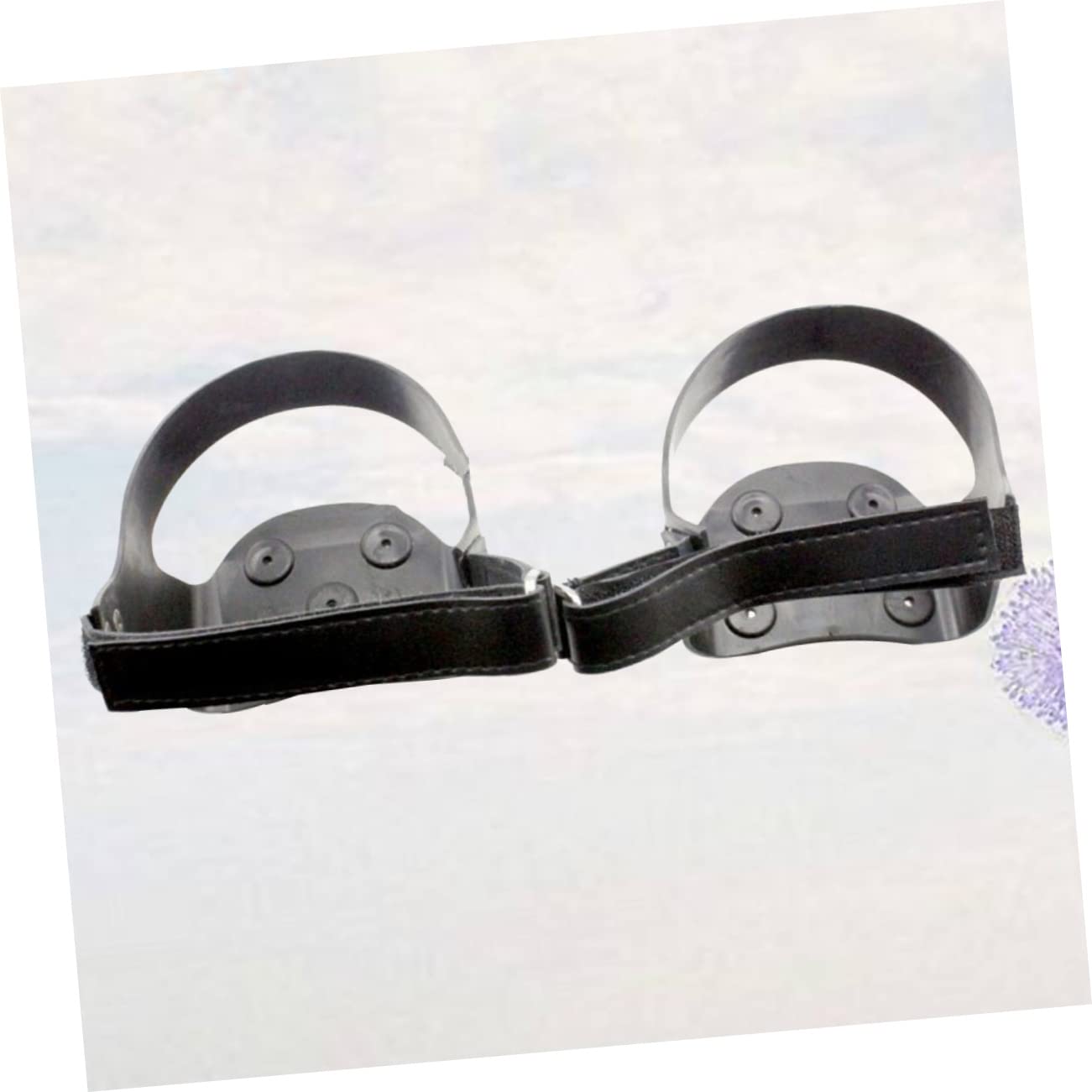 Ramponi da Ghiaccio a 5 Denti in Silicone Strisce Riflettenti, Ramponi Antiscivolo per Escursionismo e Trekking su Neve e Ghiaccio, Tacchetti in Acciaio Inox, Taglia L39-42,